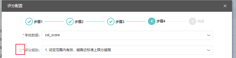 评分标准的介绍入口